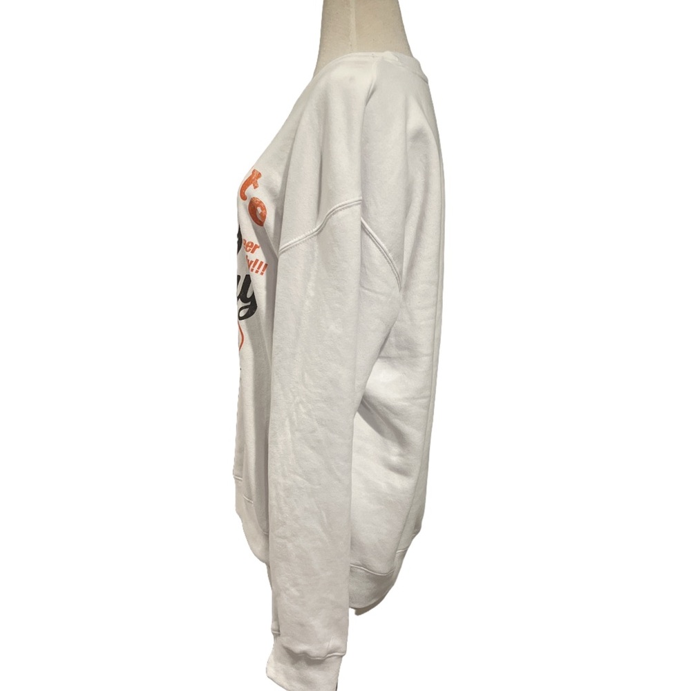 Goodie Two Sleeves White Graphic crewneck Sweatshirt - Picture 4 of 5